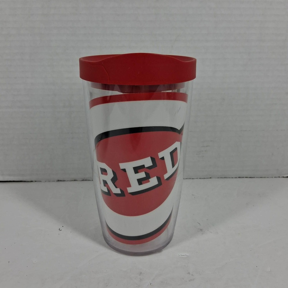 Tervis Cincinnati Reds MLB Insulated Tumbler 16oz‎ Clear Plastic Travel Cup Lid